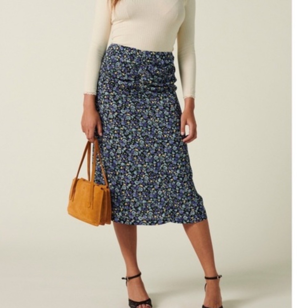 Rouje Paris Clarence Floral Midi Skirt